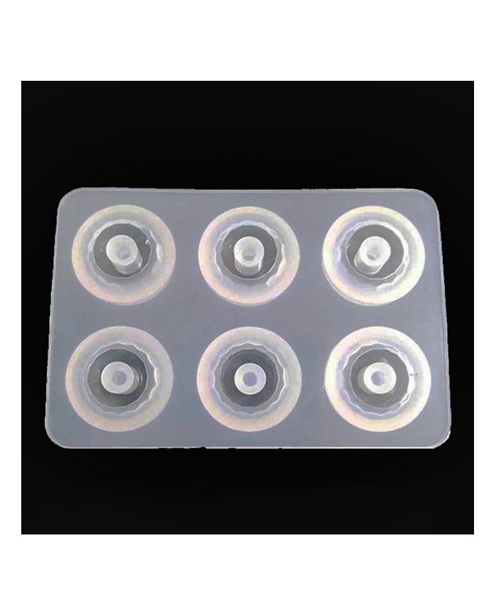 16 mm Yarim Boncuk Tırtıklı Reçine Epoksi Kalıp -Kod:369