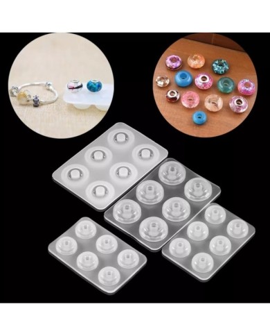 16 mm Yarim Boncuk Tırtıklı Reçine Epoksi Kalıp -Kod:369