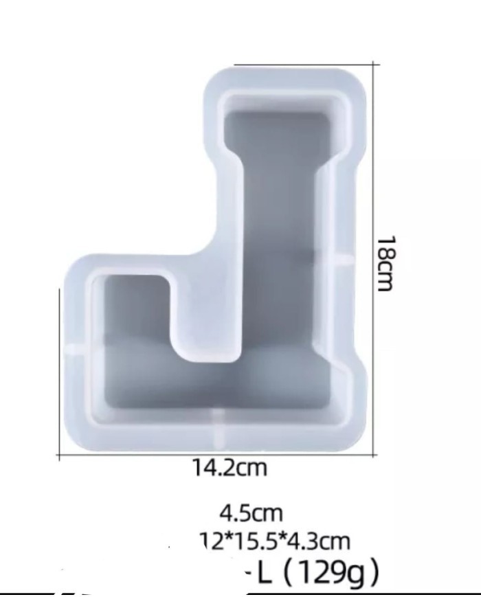 Büyük Reçine Epoksi Silikon Kalıp  Big  Boy Harf  - L