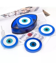 Bardak Altı Nazar Değmesin Muhabbete  Epoksi Reçine Silikon Kalıp-Kod:1010-B