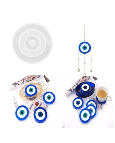 Bardak Altı Nazar Değmesin Muhabbete  Epoksi Reçine Silikon Kalıp-Kod:1010-B