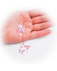 5D Renkli Pembe Tonları Mini Çiçek