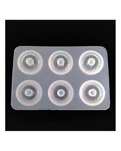 16 mm Yarim Boncuk Tırtıklı Reçine Epoksi Kalıp -Kod:369