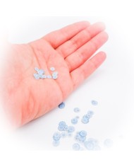 5D Mavi  Renkli Mini Çiçek