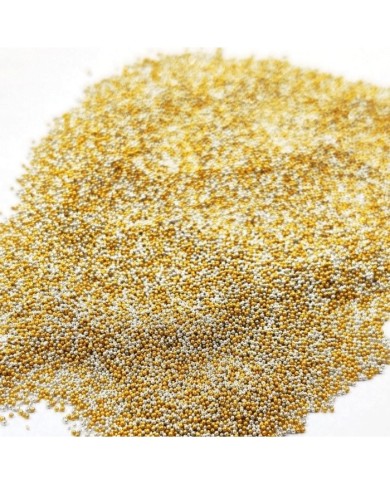 Kum Havyar Boncuk  Gold -Gümüş 250 Gram