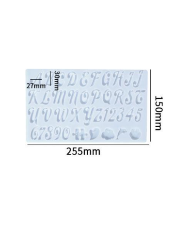 Harf Silikon Kalıp - 255x150 mm-Kod:381 Harf Silikon Kalıp - 255x150 mm-Kod:381