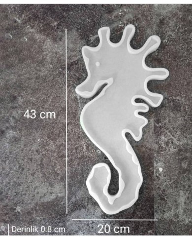 Deniz Atı  - Epoksi Reçine - Beton Silikon Kalıbı SN35 - Kod: Deniz Atı  - Epoksi Reçine - Beton Silikon Kalıbı SN35 - Kod: