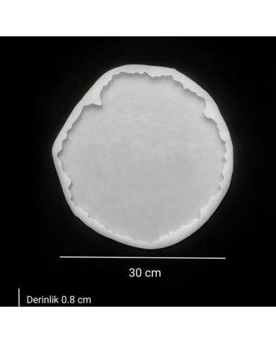 Tırtıklı Yuvarlak Tepsi Kalıbı  - Hobi Silikon Kalıbı- Kod: Sn14-10