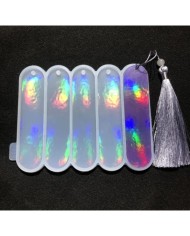 Işık Yansıması Hologramlı Silikon Kitap Ayracı - Hobi Silikon Kalıbı -Kod:447