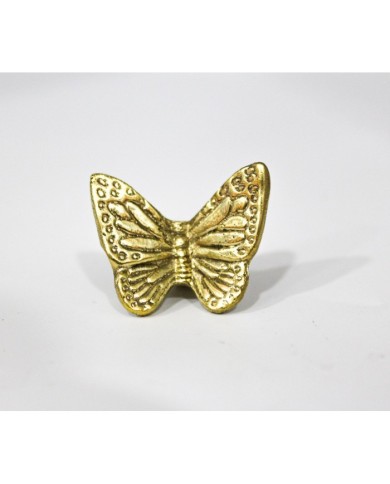 1 Adet -  Pirinç Kaplama Vidalı Tepsi Kulpu - Kelebek Model