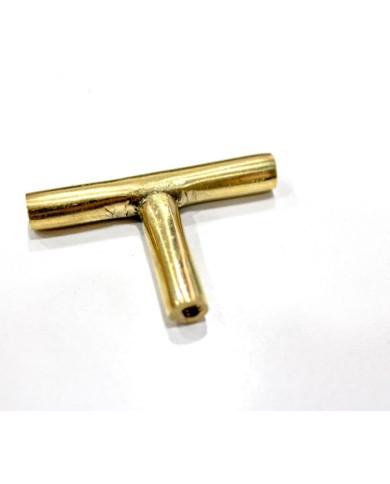 1 Adet -  Pirinç Kaplama Vidalı Tepsi Kulpu - T Model