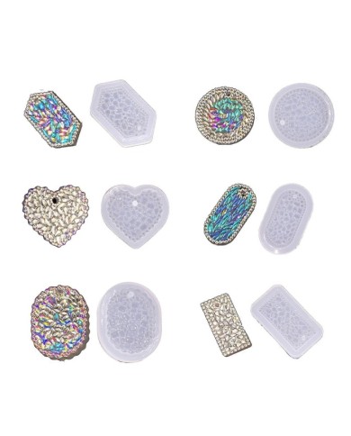 Kristal Tırtıklı Epoksi  Kalıbı - Hobi Silikon Kalıbı -Kod:470