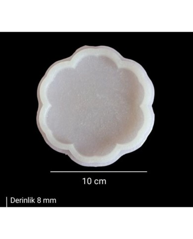 10cm - Çiçek Model Bardak Altı Kalıbı 10cm - Çiçek Model Bardak Altı Kalıbı