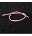 1 metre - Deri İp - Pembe - 6x2 mm