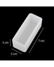Dikdörtgen Reçine Epoksi,Sabun,Mum ve Beton Kalıbı 6 cm - Kod:17