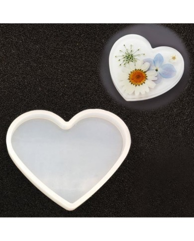 Kalp şekilli Epoksi ve Beton Kalıbı - 19 cm Dekoratif & Bardak Altı -Kod:198