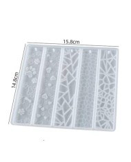 5'Lİ DESENLİ KİTAP AYRACI - EPOKSİ REÇİNE KALIP - Kod:1037