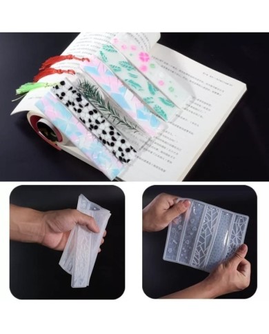 5'Lİ DESENLİ KİTAP AYRACI - EPOKSİ REÇİNE KALIP - Kod:1037