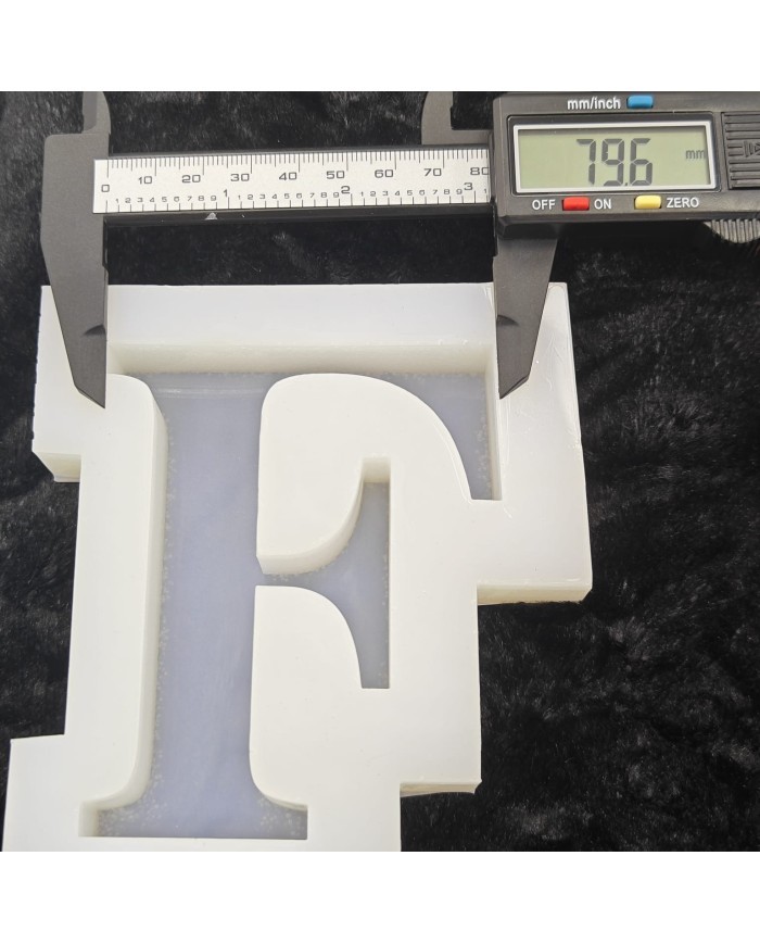 F Harfi Epoksi Beton Mum Kalıp - L Boy