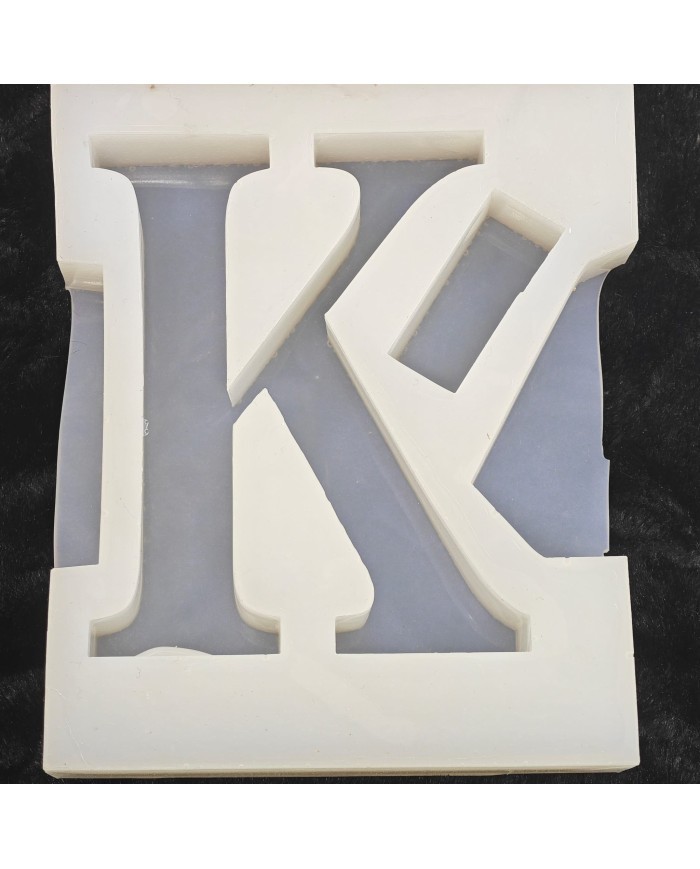 K Harfi Epoksi Beton Mum Kalıp - L Boy