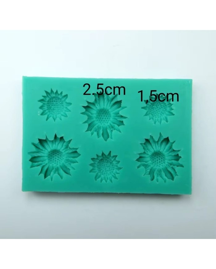 Günebakan 6'lı Çiçek Epoksi ve Beton Silikon Kalıp - Kod: