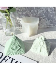 İlluminati Piramit Epoksi Mum ve Beton Kalıbı - Kod: 476B