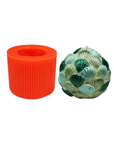 İstiridye  Desenli  Büyük Silikon Mum Kalıbı M-113