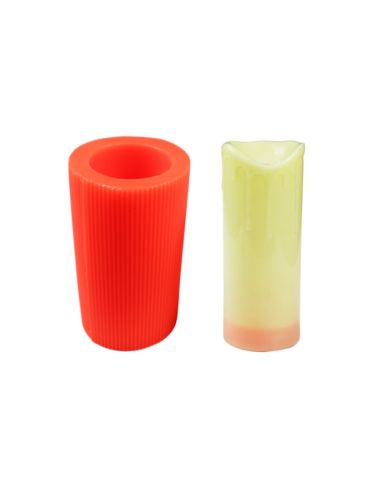 Erimiş Mum Desenli  Silikon Mum Kalıbı M-116