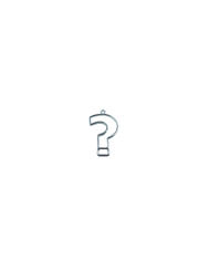 Soru İşareti Model Metal kolye Ucu - gümüş