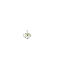 Çizgili Metal kolye Ucu - Gold