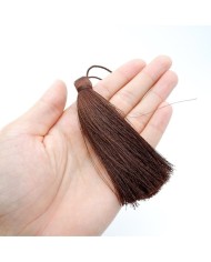 12CM İpek PÜSKÜL - KAHVERENGİ - 10 ADET