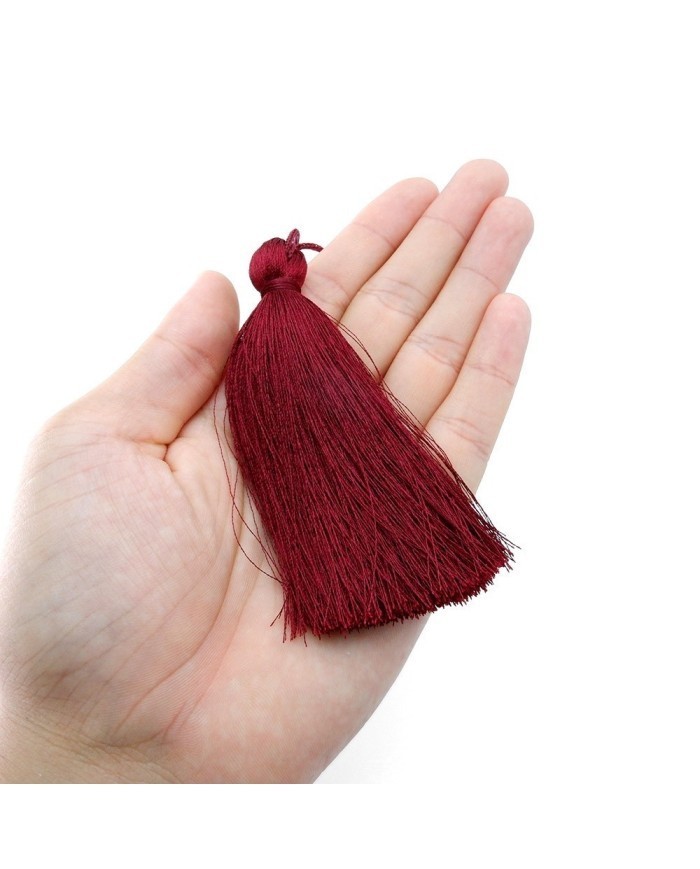 12cm İPEK Püskül - Bordo - 10 adet