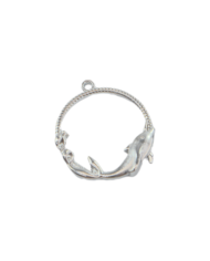 Pirinç Halka Yunus Kolye Ucu - Bijuteri Takı