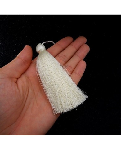 12cm İPEK Püskül - Beyaz - 10 adet 12cm İPEK Püskül - Beyaz - 10 adet