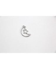 Pirinç Ay Yıldız Desenli Kolye Ucu - Bijuteri Takı