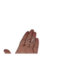 Pirinç Halka Desenli Kolye Ucu - Bijuteri Takı