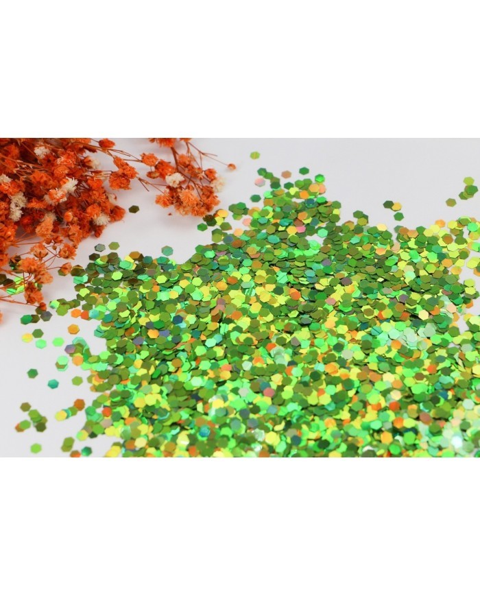 Altıgen Epoksi ve Kozmetik Pulu Glitter 5 Gr  - Yeşil