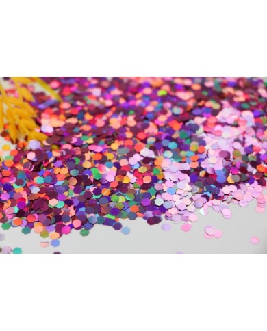 Altıgen Epoksi ve Kozmetik Pulu Glitter 5 Gr - Pembe