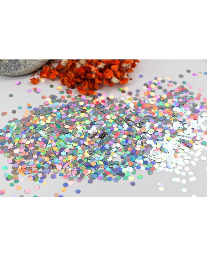 Altıgen epoksi ve kozmetik pulu - Mat Karışık renk