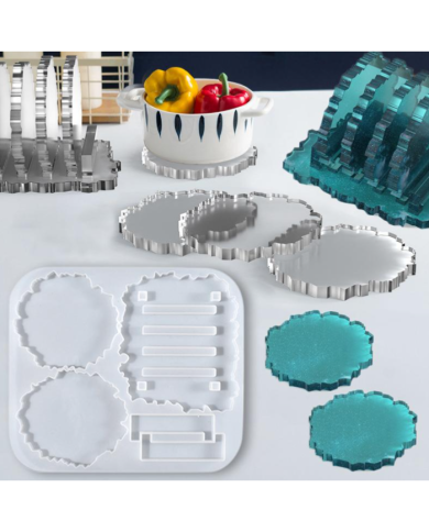 Tencere Tava Çaydanlık Altlığı Silikon Kalıp Epoksi Döküm Kalıbı -Kod:394