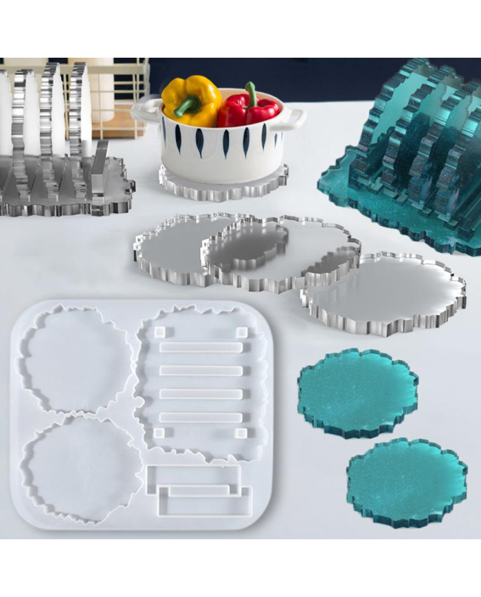 Tencere Tava Çaydanlık Altlığı Silikon Kalıp Epoksi Döküm Kalıbı -Kod:394