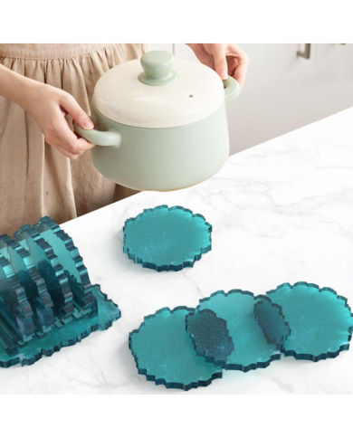 Tencere Tava Çaydanlık Altlığı Silikon Kalıp Epoksi Döküm Kalıbı -Kod:394