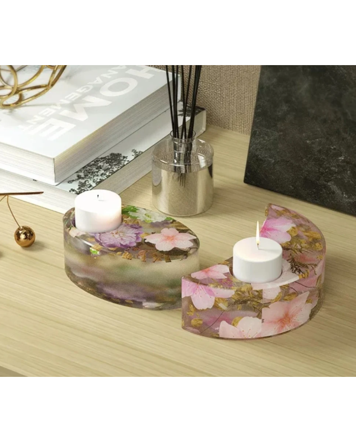 Mum Altlığı Silikon Kalıp Epoksi Döküm Kalıbı-Oval-Kod:1042