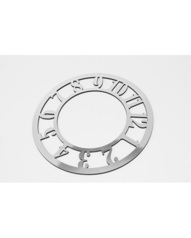 23 Cm Çift Çember Gümüş Pleksi Saat