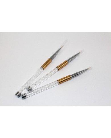 Tırnak ve Epoksi Boyama Fırçası- Altın Üçlü set