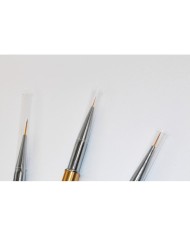 Tırnak ve Epoksi Boyama Fırçası- Altın Üçlü set