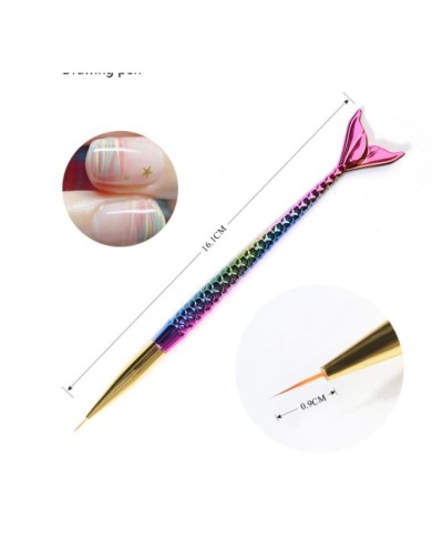 Epoksi Tırnak Boya Fırçası -  balık desen üçlü set