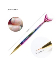 Epoksi Tırnak Boya Fırçası -  balık desen üçlü set