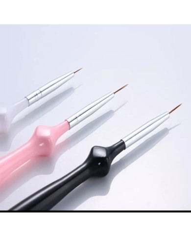 Epoksi Tırnak Boya Fırçası üçgen desenli üçlü set