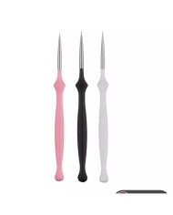 Epoksi Tırnak Boya Fırçası üçgen desenli üçlü set